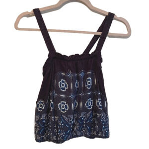 Free People Womens Bubble Crop Top Blouse